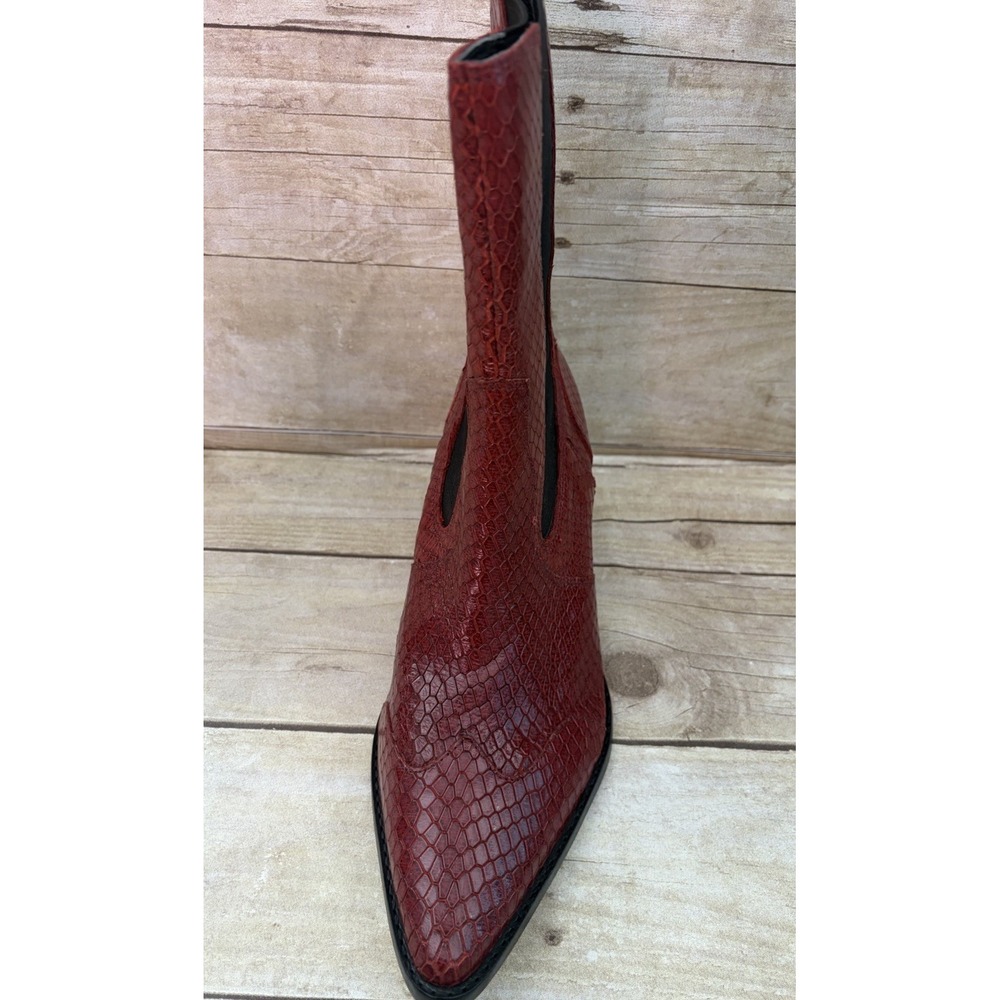 Ladies‎ MATISSE Keith Snakeskin Boots Red,  Size 9.5, Excellent Condition - Picture 7 of 12